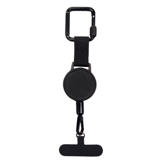 Retractable Anti - Theft Phone Tether With Carabiner ClipPhone QccessoriesGoldenBlossom.StoreGoldenBlossom.StoreCJYD236586801AZBlackBlack retractable anti - theft phone tether with carabiner clip for secure phone protection