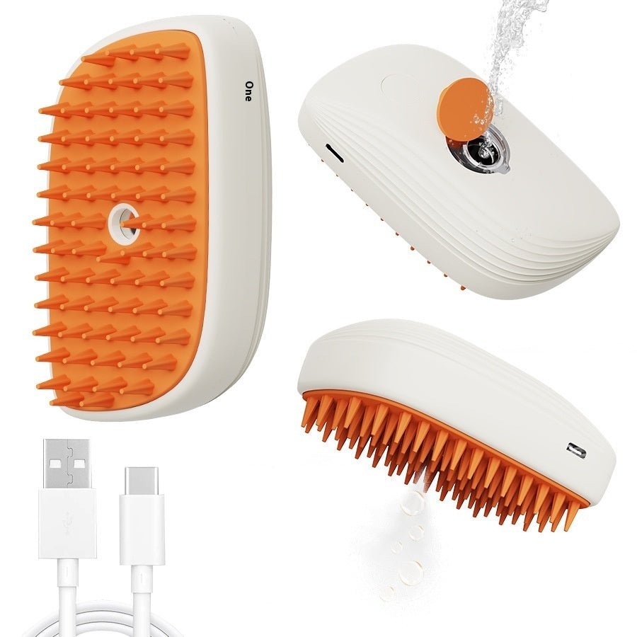 Electric Pet Grooming Brush - 3 - in - 1 USB RechargeablePet SuppliesGoldenBlossom.StoreGoldenBlossom.StoreCJYD206567301AZWhite Orange11.8x6.8x5.5CMGoldenBlossom.Store pet grooming electric brush with silicone bristles and USB rechargeable design for easy cleaning